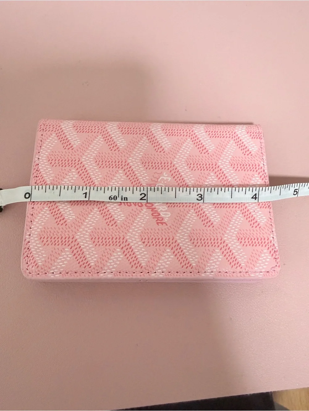 Pink Patterned Women’s Bifold Card Case Holder